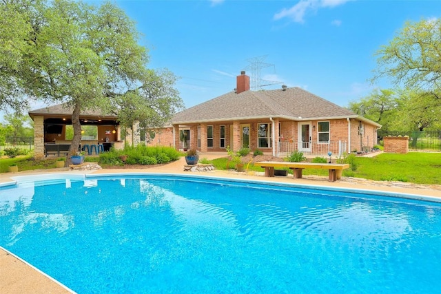 9840 N Live Oak Rd, Salado, TX 76571 - view of pool with fence