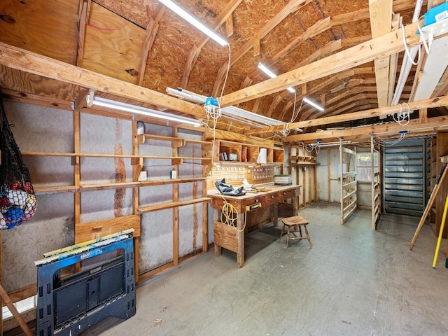 3606 Spotted Horse Trl, Austin, TX 78739 - basement featuring a workshop area