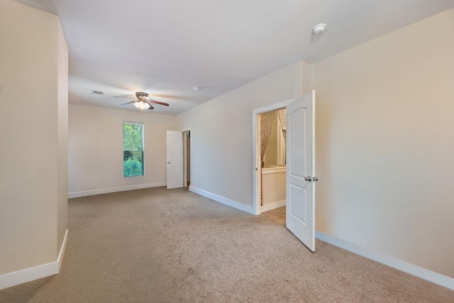 5401 Duval St Unit A & B, Austin, TX 78751 - carpeted empty room featuring baseboards, a ceiling fan, and a smoke detector