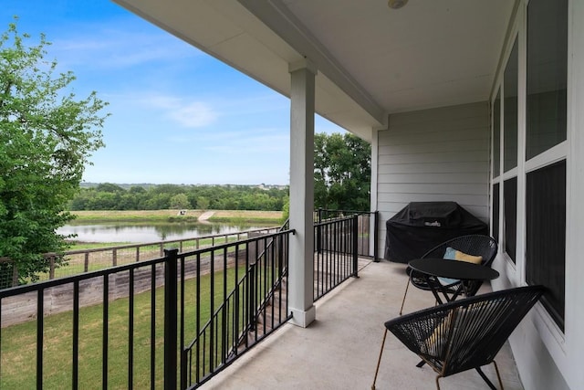 16616 Sumptuous Dr, Manor, TX 78653 - balcony with a water view and grilling area