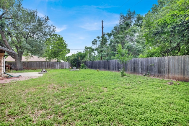 view of yard featuring a patio area