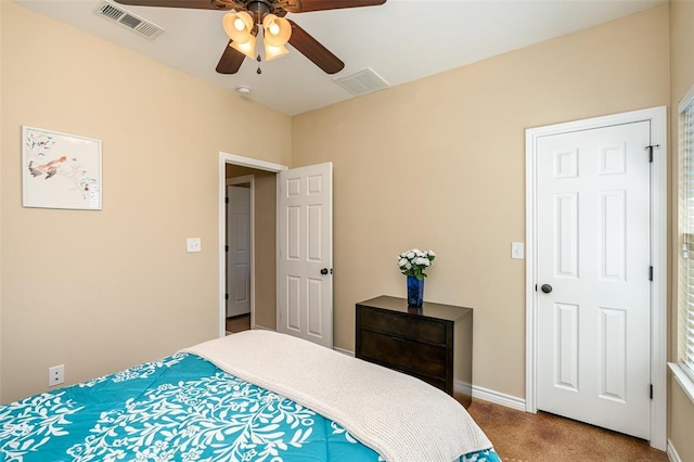 17219 Oak Cliff Cir, Dripping Springs, TX 78620 - bedroom featuring carpet floors, baseboards, and a ceiling fan