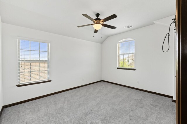 221 Mandana St, Leander, TX 78641 - unfurnished room featuring carpet floors, a ceiling fan, and lofted ceiling