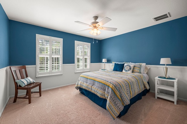 191 Fresno Spgs, Buda, TX 78610 - bedroom with carpet floors and ceiling fan
