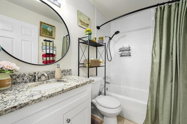 1403 Mills Meadow Dr, Round Rock, TX 78664 - full bathroom with vanity and shower / tub combo with curtain