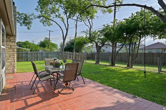 view of patio with outdoor dining space