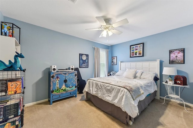 201 Tulip Trail Bnd, Cedar Park, TX 78613 - bedroom featuring carpet floors, baseboards, and ceiling fan