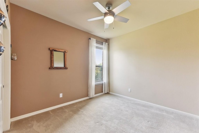 201 Tulip Trail Bnd, Cedar Park, TX 78613 - empty room with ceiling fan, light colored carpet, and baseboards