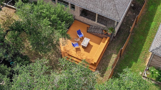 view from above of property