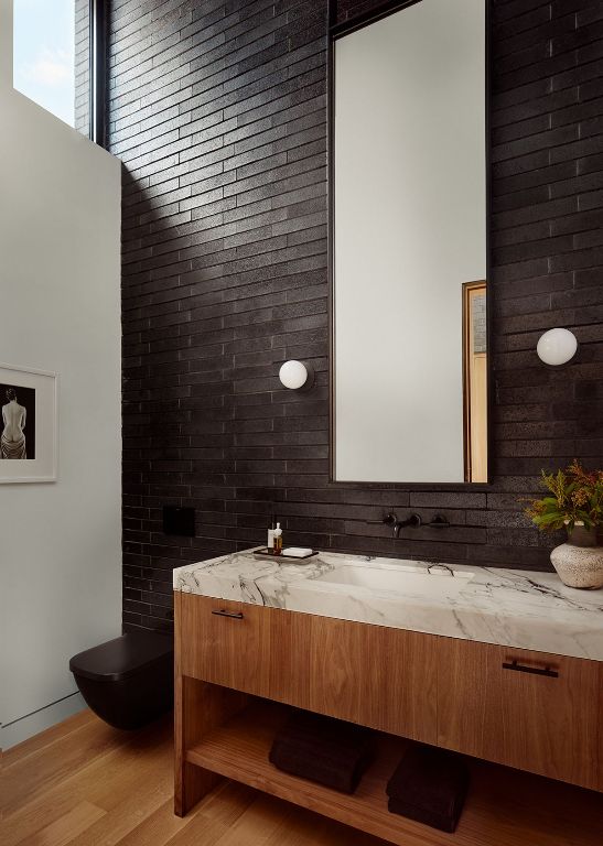 807 Redbud Trl, West Lake Hills, TX 78746 - bathroom featuring wood finished floors, toilet, and vanity