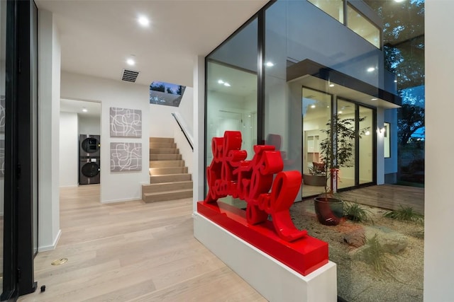 2502 Barhill Dr, Austin, TX 78704 - common area featuring stairs and recessed lighting