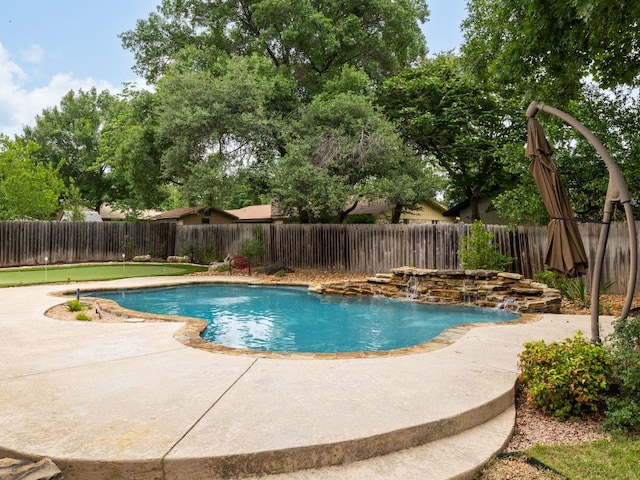 504 Ridgecrest Rd, Georgetown, TX 78628 - view of pool featuring a patio and a fenced backyard