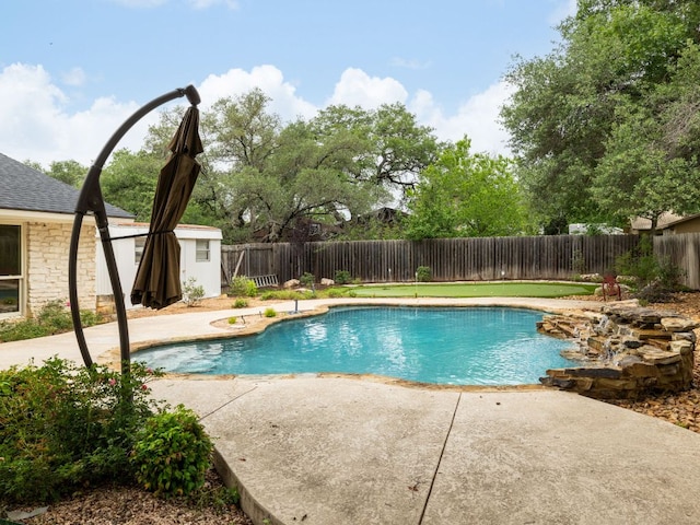 504 Ridgecrest Rd, Georgetown, TX 78628 - view of swimming pool featuring a fenced backyard and a patio area