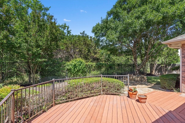 deck with fence