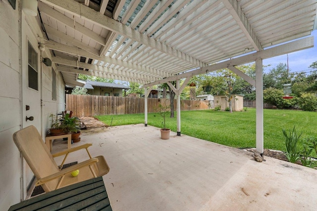 3108 W Terrace Dr, Austin, TX 78757 - view of patio featuring a pergola and an outdoor structure