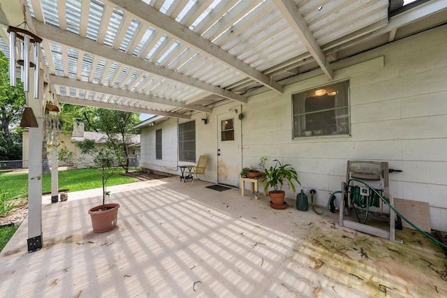 3108 W Terrace Dr, Austin, TX 78757 - view of patio with fence and a pergola