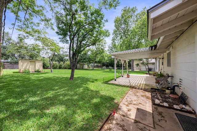 3108 W Terrace Dr, Austin, TX 78757 - view of yard with a patio, a storage shed, a pergola, and an outdoor structure