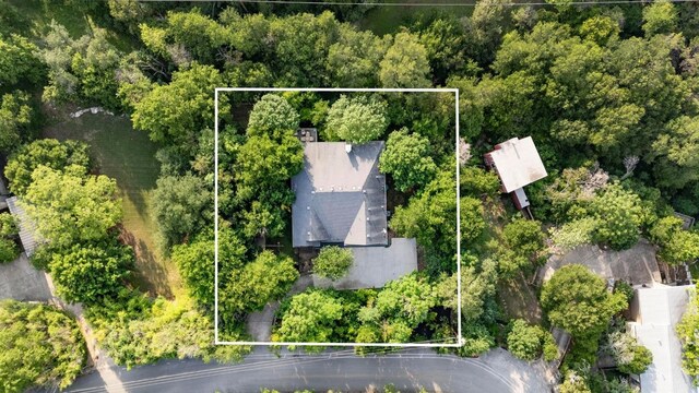 18 N Peak Rd, West Lake Hills, TX 78746 - aerial view of property and surrounding area featuring property boundaries highlighted