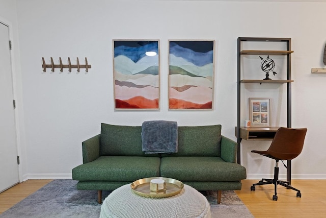 3204 Menchaca Rd Unit 716, Austin, TX 78704 - living room with wood finished floors and baseboards