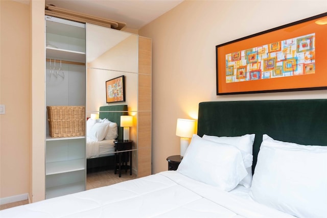 bedroom featuring a closet