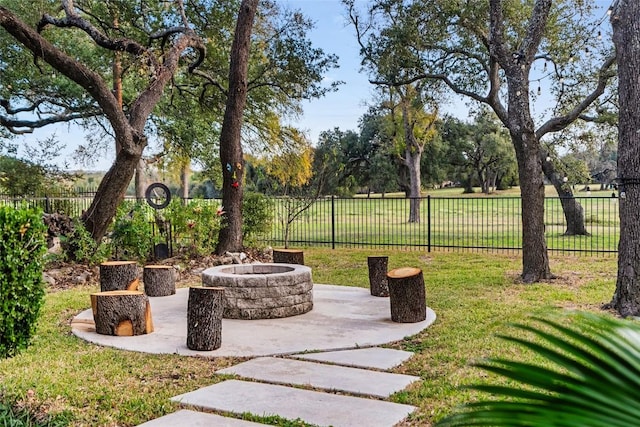 11532 Spicewood Pkwy, Austin, TX 78750 - view of yard with a fire pit and a patio