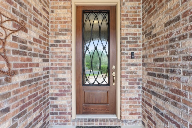 419 Davis Mountain Cir, Georgetown, TX 78633 - property entrance with brick siding