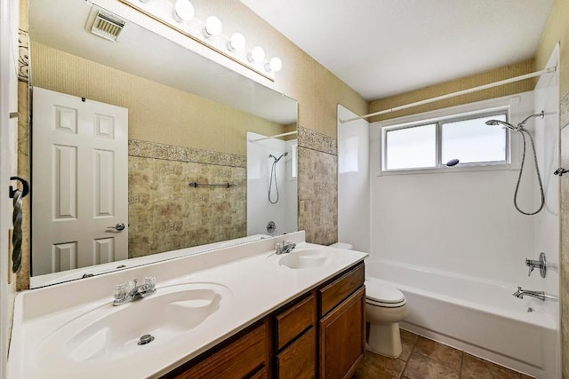 2713 Oakwood Glen Dr, Cedar Park, TX 78613 - bathroom featuring shower / bath combination and double vanity