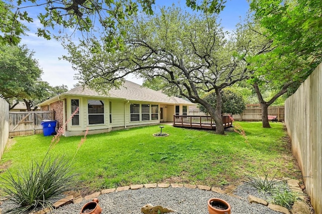 2713 Oakwood Glen Dr, Cedar Park, TX 78613 - back of property featuring a shingled roof and a deck