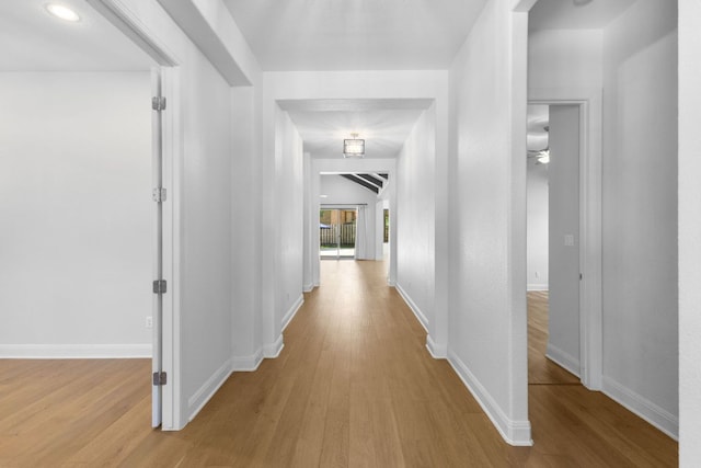 604 Germander Rd, Leander, TX 78641 - hall featuring light wood-style floors and baseboards