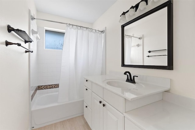 1202 Deergrove Dr, Cedar Park, TX 78613 - bathroom with vanity and shower / bath combination with curtain