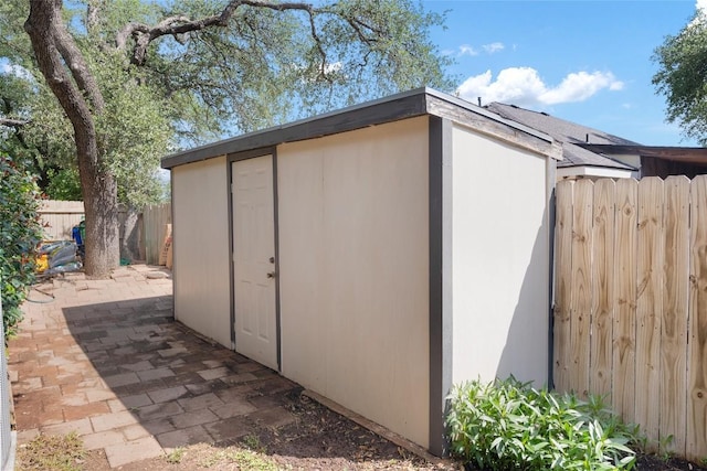 1202 Deergrove Dr, Cedar Park, TX 78613 - view of shed with a fenced backyard