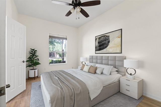 1202 Deergrove Dr, Cedar Park, TX 78613 - bedroom featuring light wood finished floors, baseboards, and ceiling fan
