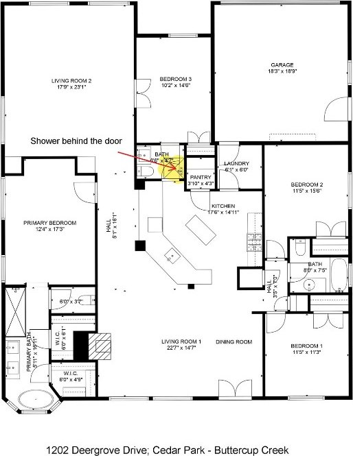 1202 Deergrove Dr, Cedar Park, TX 78613 - home floor plan