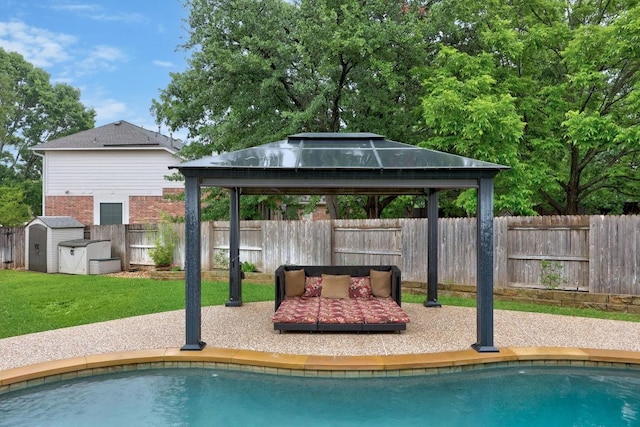 18004 Rosebud Pl, Round Rock, TX 78681 - view of pool featuring a gazebo and a patio