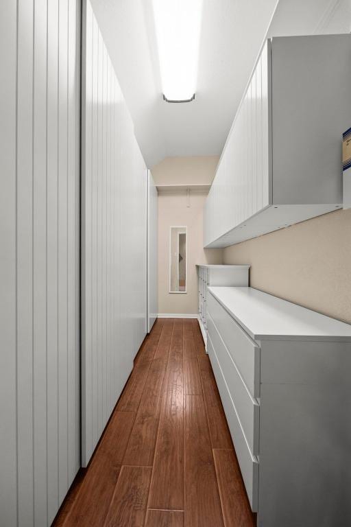 18004 Rosebud Pl, Round Rock, TX 78681 - corridor with dark wood-style flooring