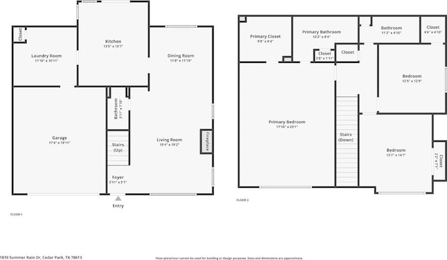 1810 Summer Rain Dr, Cedar Park, TX 78613 - view of room layout