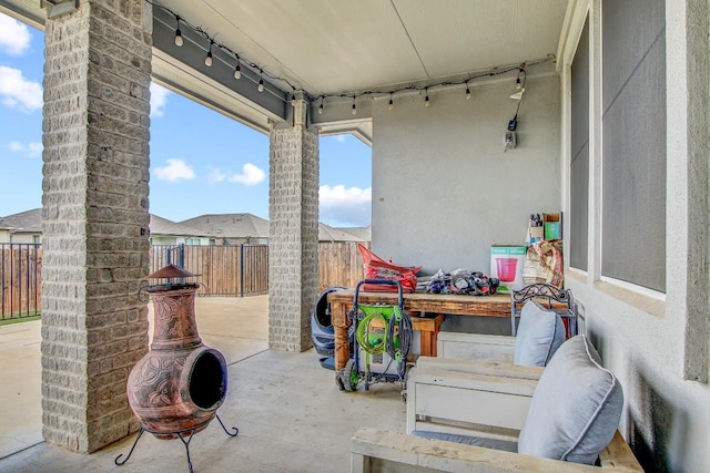 view of patio / terrace featuring a fenced backyard
