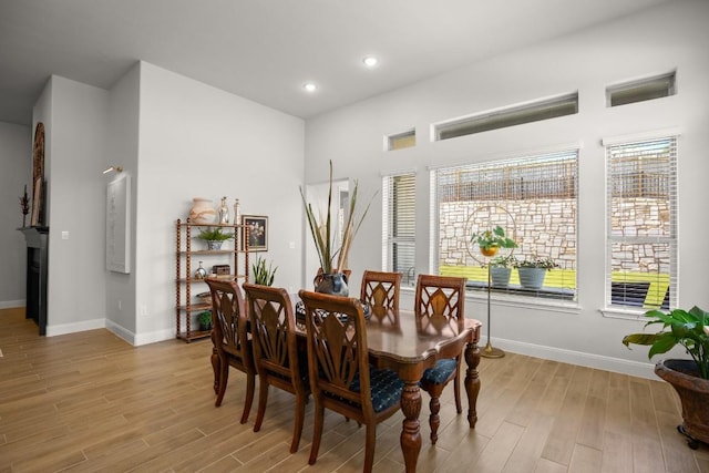 147 Epoch Dr, Austin, TX 78737 - dining space with light wood-type flooring and recessed lighting