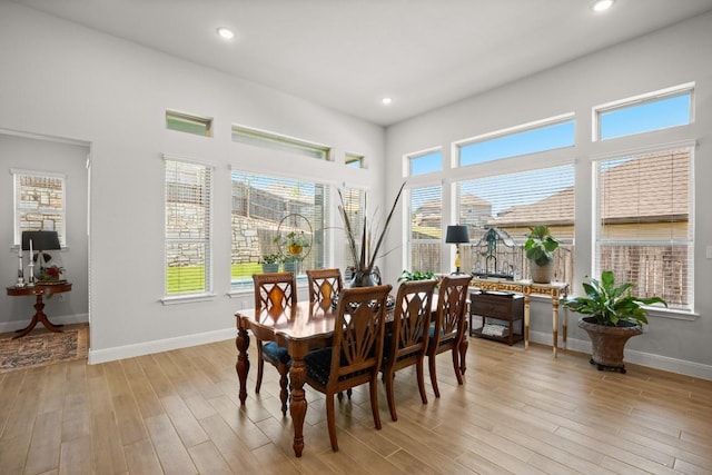 147 Epoch Dr, Austin, TX 78737 - dining space featuring plenty of natural light, light wood-style floors, and recessed lighting