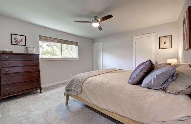 10500 Berthound Dr, Austin, TX 78758 - bedroom with light carpet and ceiling fan