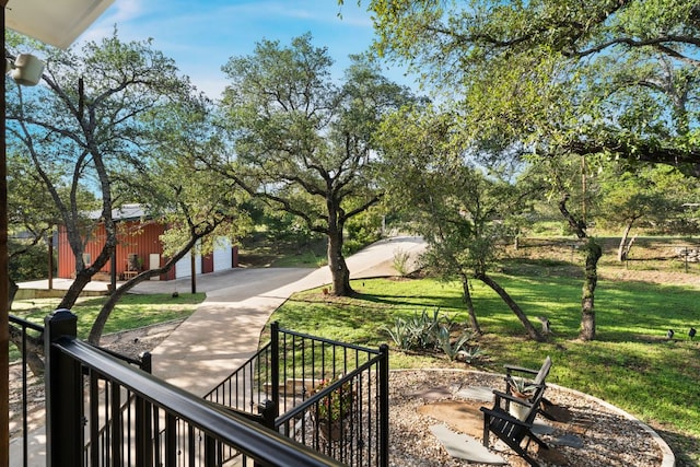 view of community with a yard