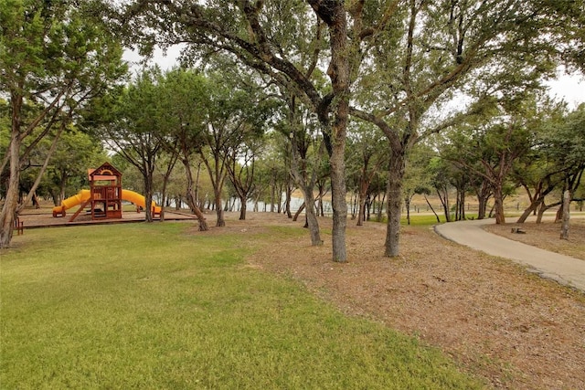 view of grassy yard