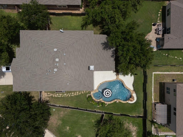 468 Monahans Dr, Georgetown, TX 78628 - bird's eye view of a pool area