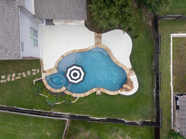 468 Monahans Dr, Georgetown, TX 78628 - bird's eye view of a pool