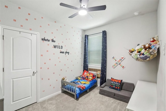 2024 Cantonata Dr, Leander, TX 78641 - bedroom with carpet and ceiling fan