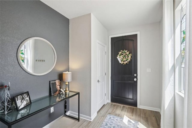 2024 Cantonata Dr, Leander, TX 78641 - entrance foyer featuring wood finished floors and baseboards