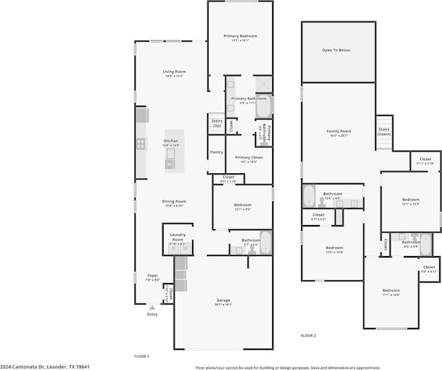 2024 Cantonata Dr, Leander, TX 78641 - view of room layout