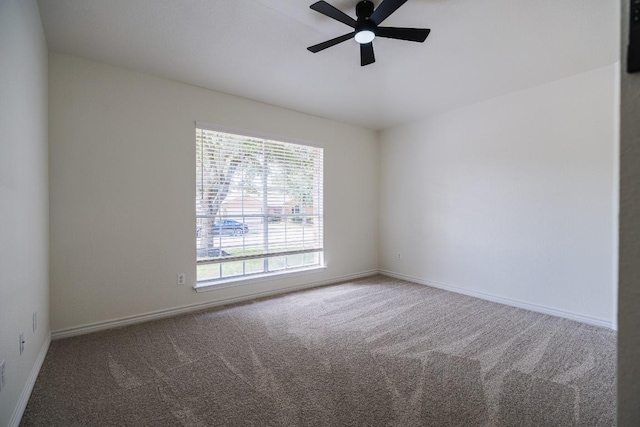 1420 Marsh Harbour Dr, Round Rock, TX 78664 - spare room featuring carpet floors, a ceiling fan, and baseboards
