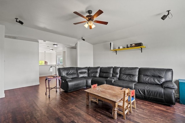 21016 Penny Royal Dr, Pflugerville, TX 78660 - living area featuring ceiling fan and wood finished floors