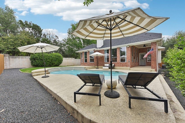 340 Palo Alto Way, Austin, TX 78732 - view of swimming pool featuring a patio area and a fenced backyard